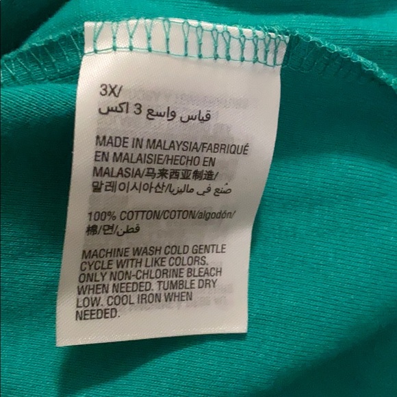 Karen Scott Womens Plus Cotton Boatneck T-Shirt - Picture 3 of 3